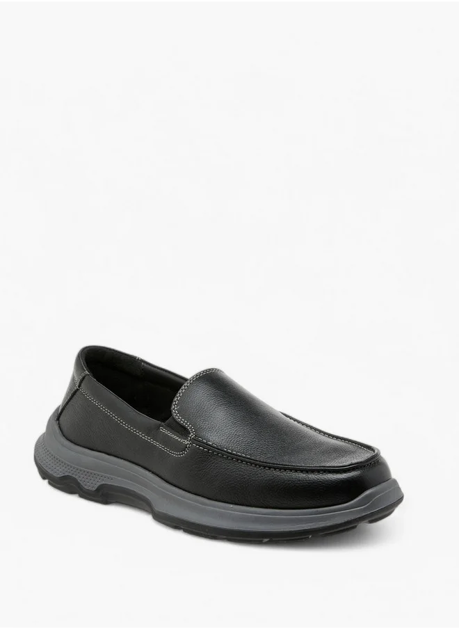 DUCHINI Men's Textured Slip-On Mocassins