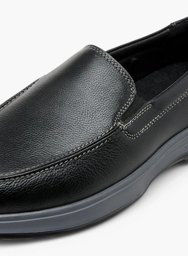 DUCHINI Men's Textured Slip-On Mocassins