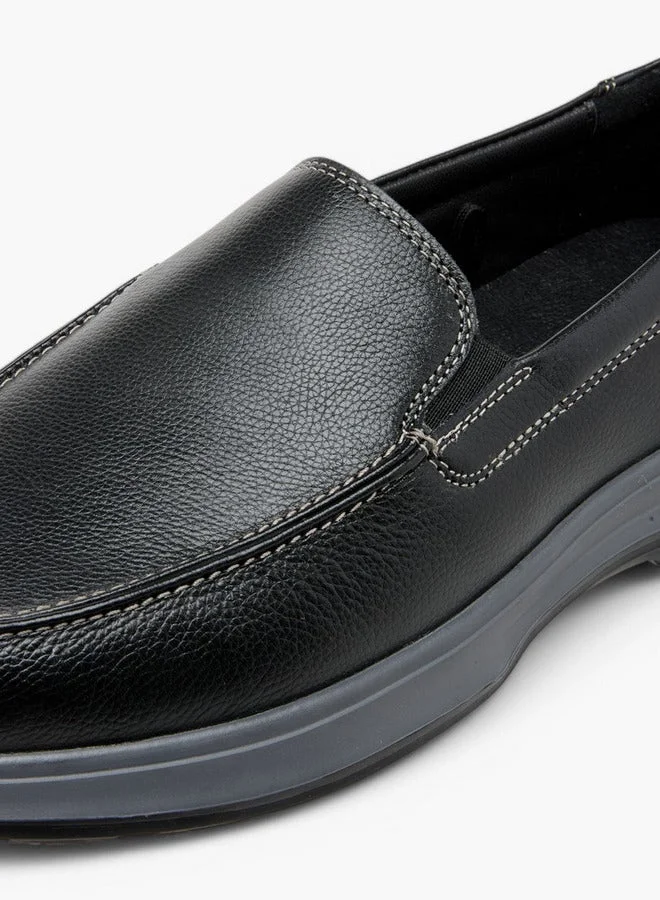 DUCHINI Men's Textured Slip-On Mocassins