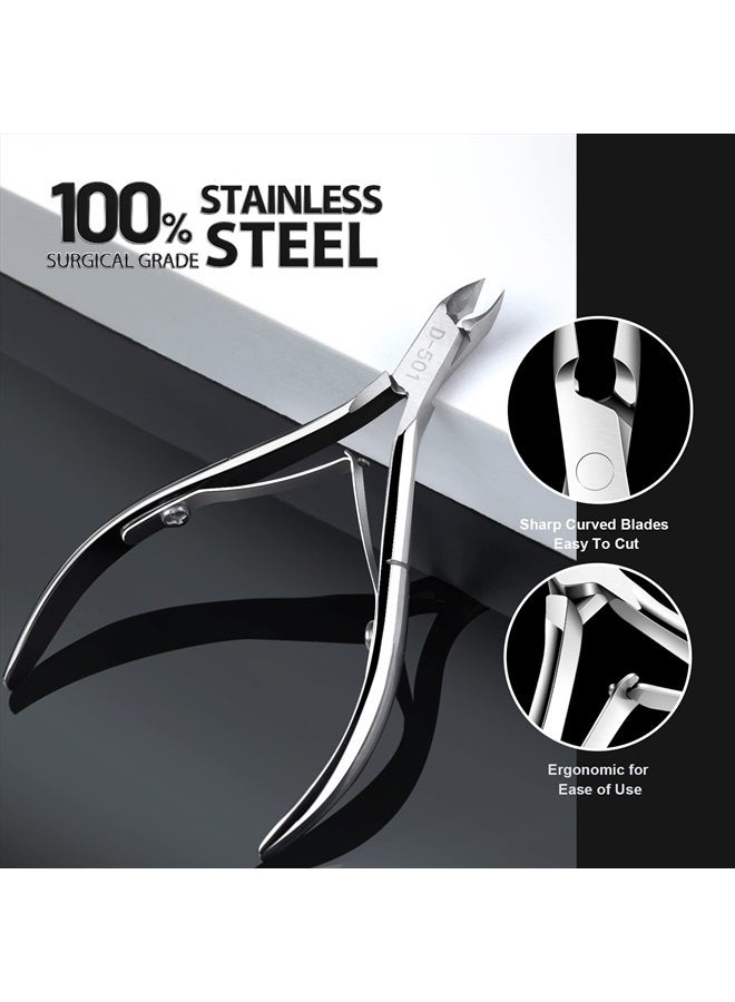 Teenitor طقم أدوات أظافر القدم المنغرسة، مقص أظافر القدم المنغرسة، مبرد أظافر القدم المنغرسة ورافعات، أداة علاج أظافر احترافية، أدوات تنظيف تحت الأظافر - Image 4