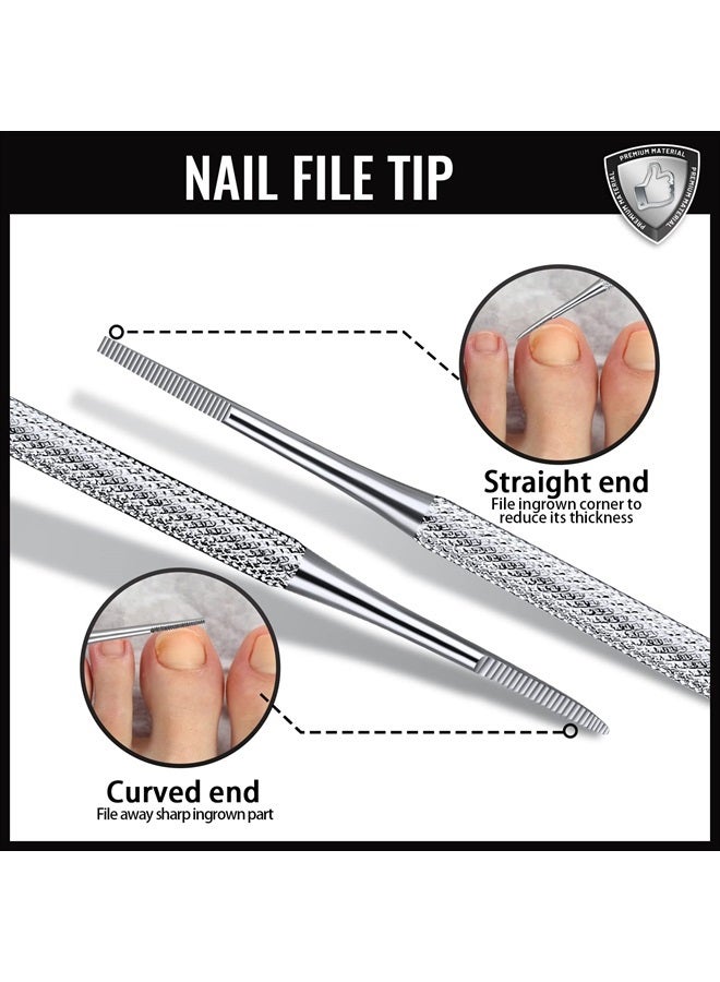 Teenitor طقم أدوات أظافر القدم المنغرسة، مقص أظافر القدم المنغرسة، مبرد أظافر القدم المنغرسة ورافعات، أداة علاج أظافر احترافية، أدوات تنظيف تحت الأظافر - Image 5