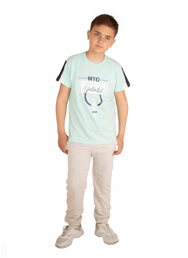 lecoo Cotton summer wear for boys - for going out, clubbing and home - Summer Melton pants with pockets - also suitable for pajamas  - Image 1