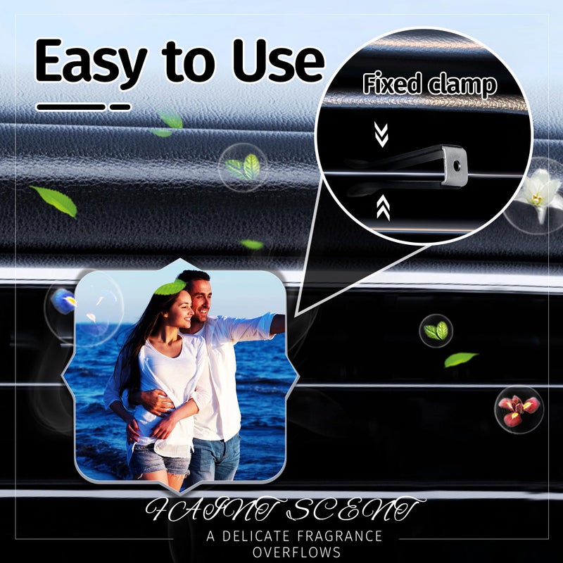 AOUXSEEM 36 Set Car Air Vent Clip Sublimation Blanks PVC Material,Air Freshner Diffuser Aromatherapy Essential Oil Pin Making Kit Supplies,DIY Custom Interior Decor Sublimate Photo/Words/Stylized - Image 5