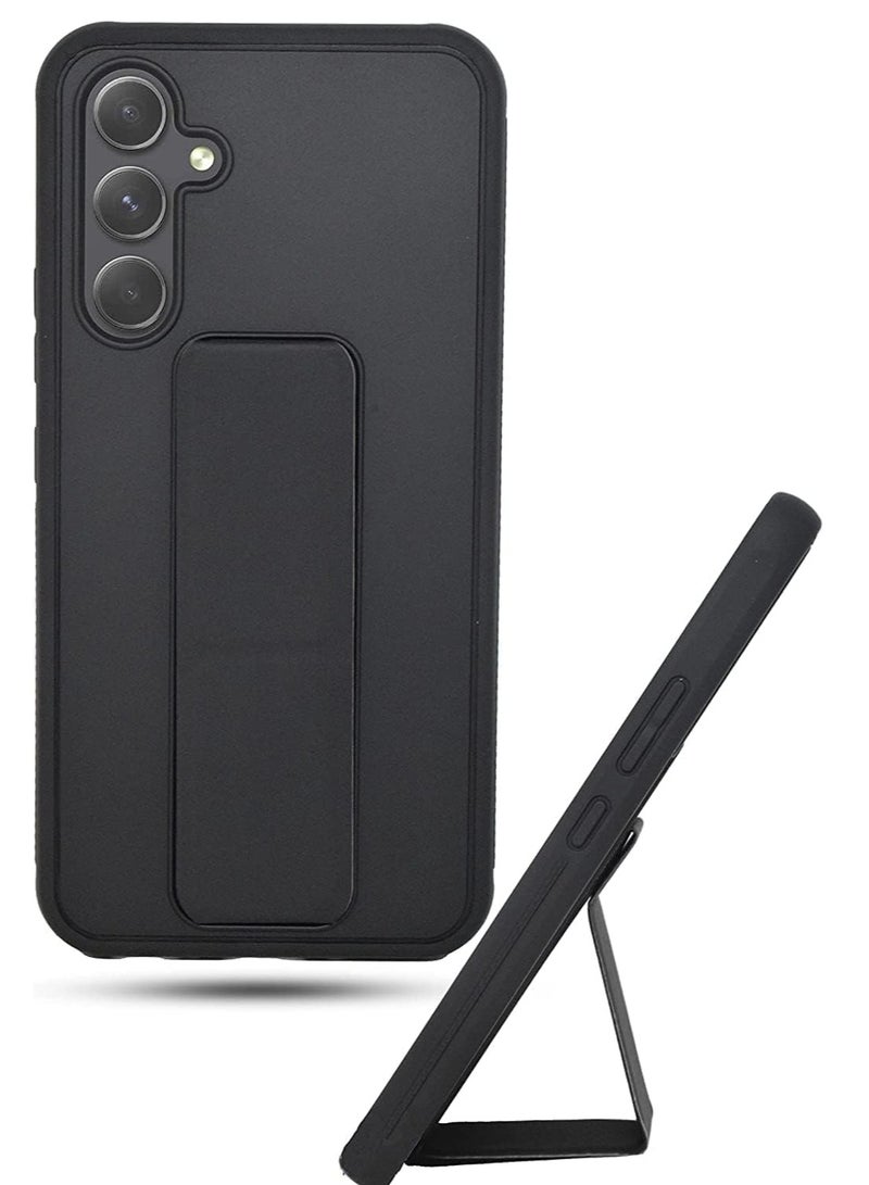 MIGOFAST Samsung Galaxy A16 2024 Back Stand Case Magnetic Car Holder Soft Silicone Horizontal  Vertical Kickstand Cover Wrist Strap Full protection Case for Samsung Galaxy A16 Black - Image 4