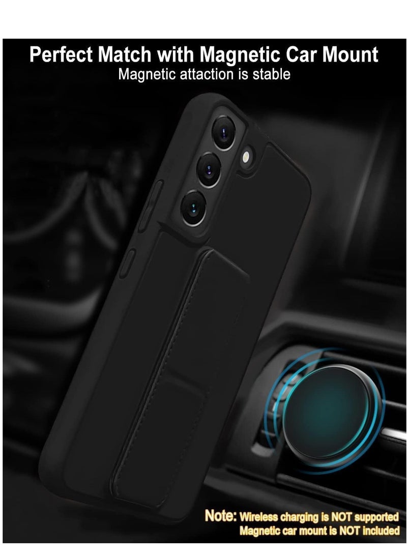 MIGOFAST Samsung Galaxy A16 2024 Back Stand Case Magnetic Car Holder Soft Silicone Horizontal  Vertical Kickstand Cover Wrist Strap Full protection Case for Samsung Galaxy A16 Black - Image 5