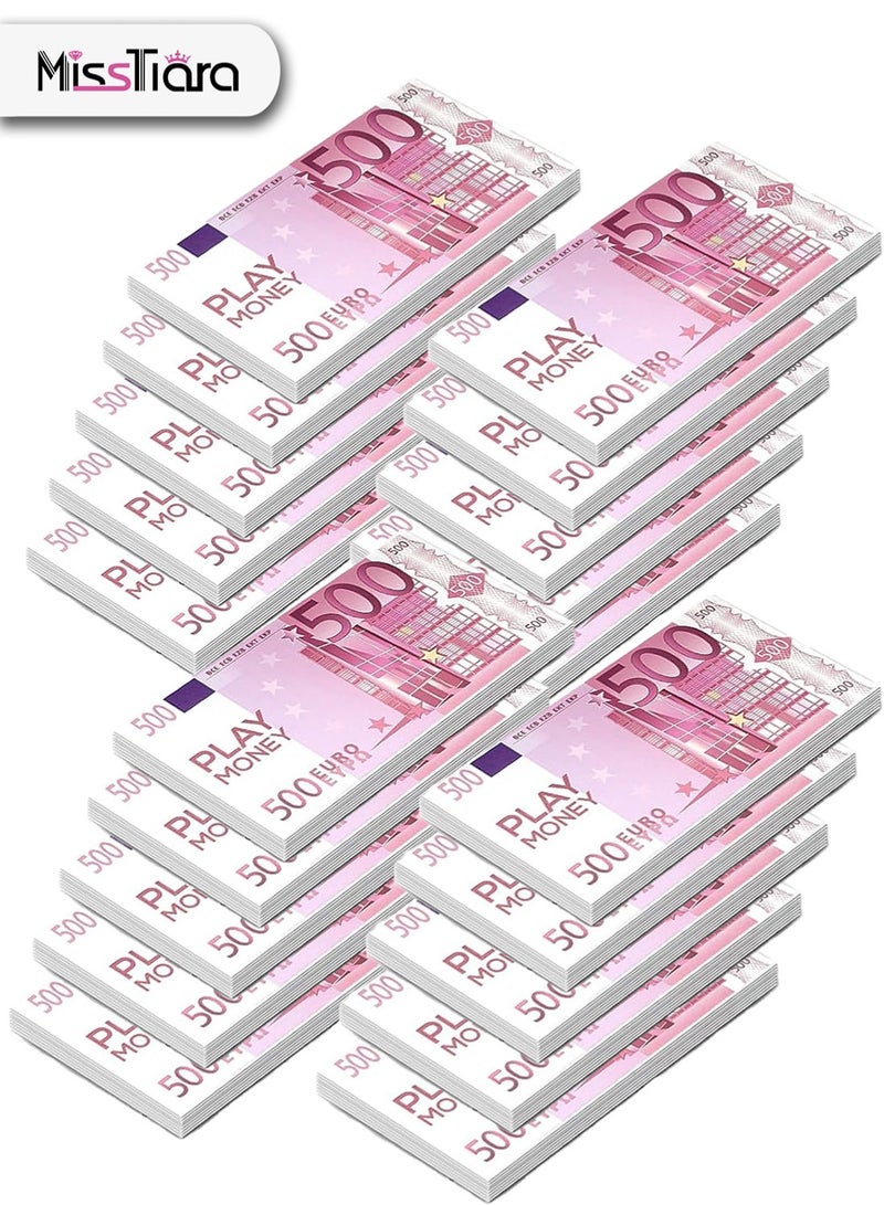 MissTiara 1000 Pieces Play Money for Kids Prop Money €500 Banknote Replica Magician Porp,Movie Props Assorted - Image 1