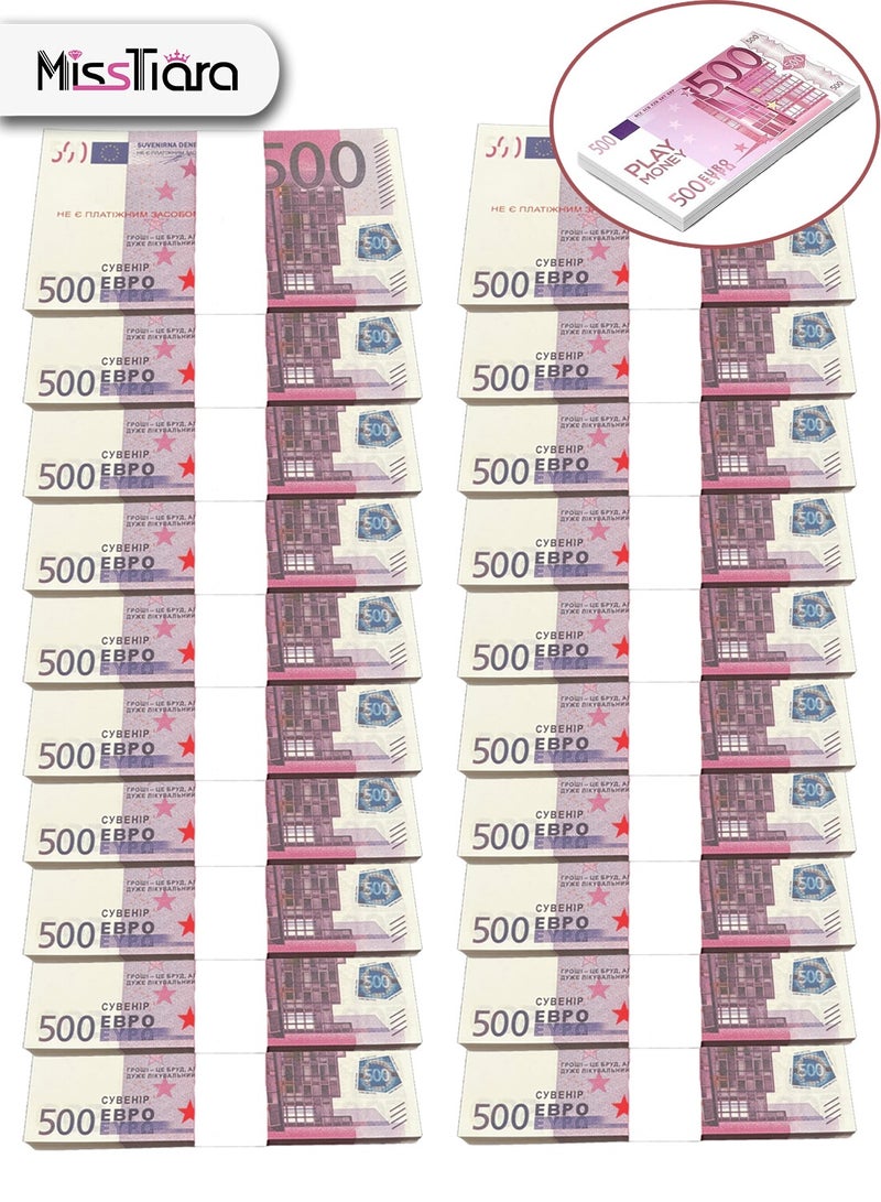 MissTiara 1000 Pieces Play Money for Kids Prop Money €500 Banknote Replica Magician Porp,Movie Props Assorted - Image 2