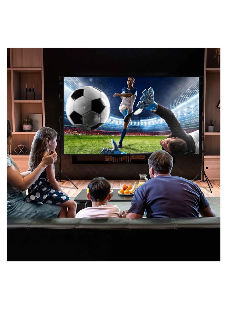 Generic Projector Screen and Stand, 84 inch Portable Projector Screen Indoor Outdoor Projector Screen 16:9 4K HD Wrinkle-Free Lightweight Movie Screen with Carry Bag for Backyard Movie Night  - Image 5