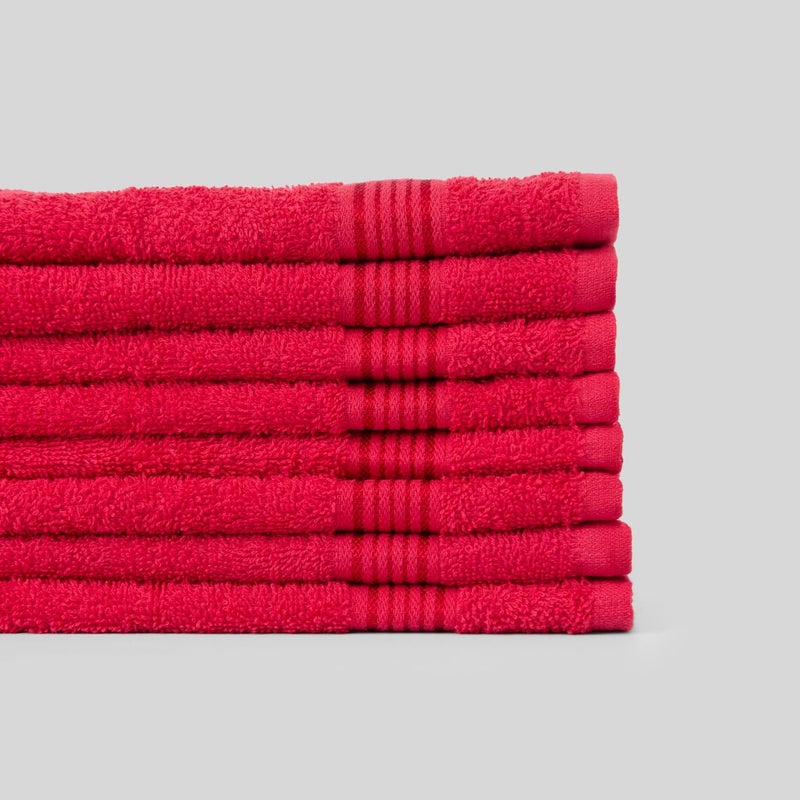KOPA by Bianca 400 GSM 100% Cotton Soft Terry Towel l 8pc Face Towel l Face Mask Towel l Face Towel for New Born Baby l D`Ross l Cardinal Red - Image 4
