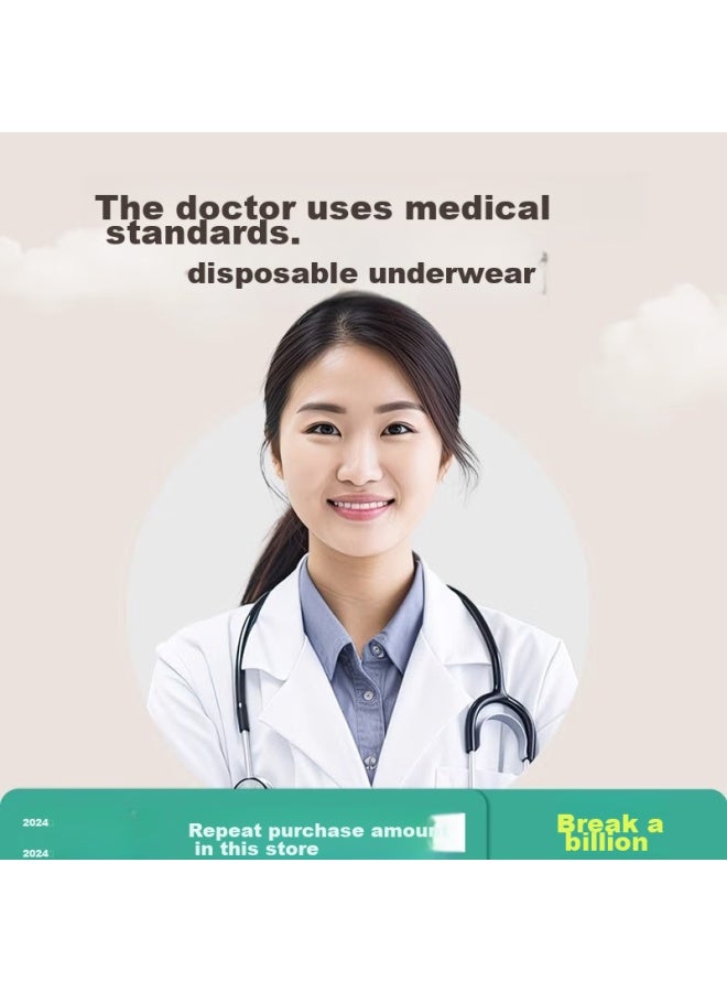 DR.CHU Chuyi Sheng Disposable Men's Boxer Briefs, Pure Cotton Crotch, Sterilized, Plus Size, For Business Trips And Travel, No-wash, Daily Disposable Shorts - Image 2