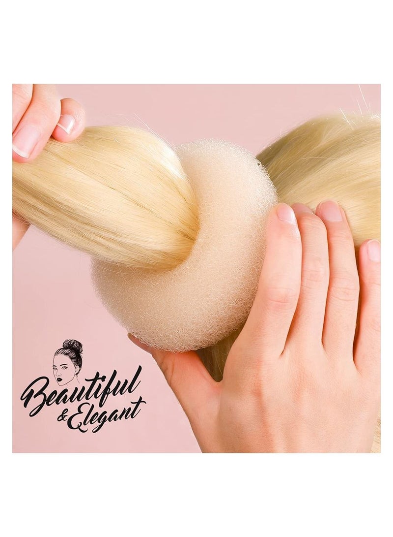 ORiTi 7-Piece Hair Bun Maker Ring Style Donut with 5 Ties, 20 Pins - Image 3