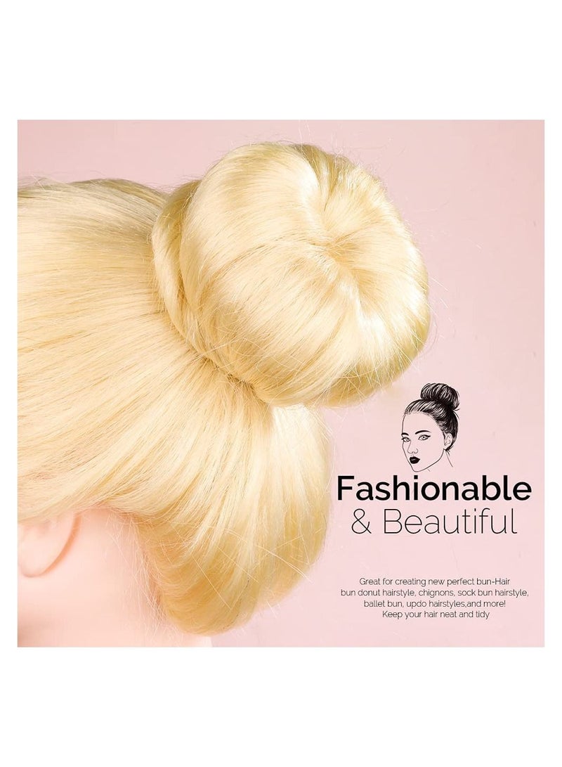 ORiTi 7-Piece Hair Bun Maker Ring Style Donut with 5 Ties, 20 Pins - Image 2