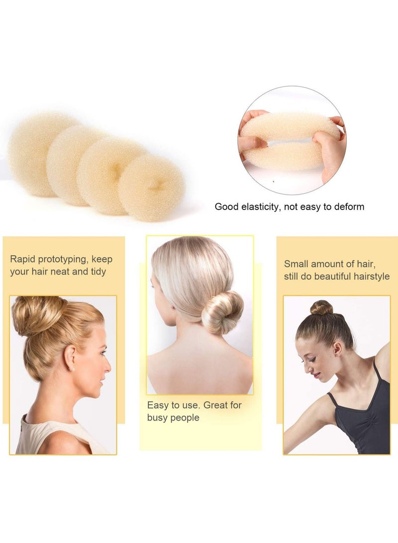ORiTi 7-Piece Hair Bun Maker Ring Style Donut with 5 Ties, 20 Pins - Image 4