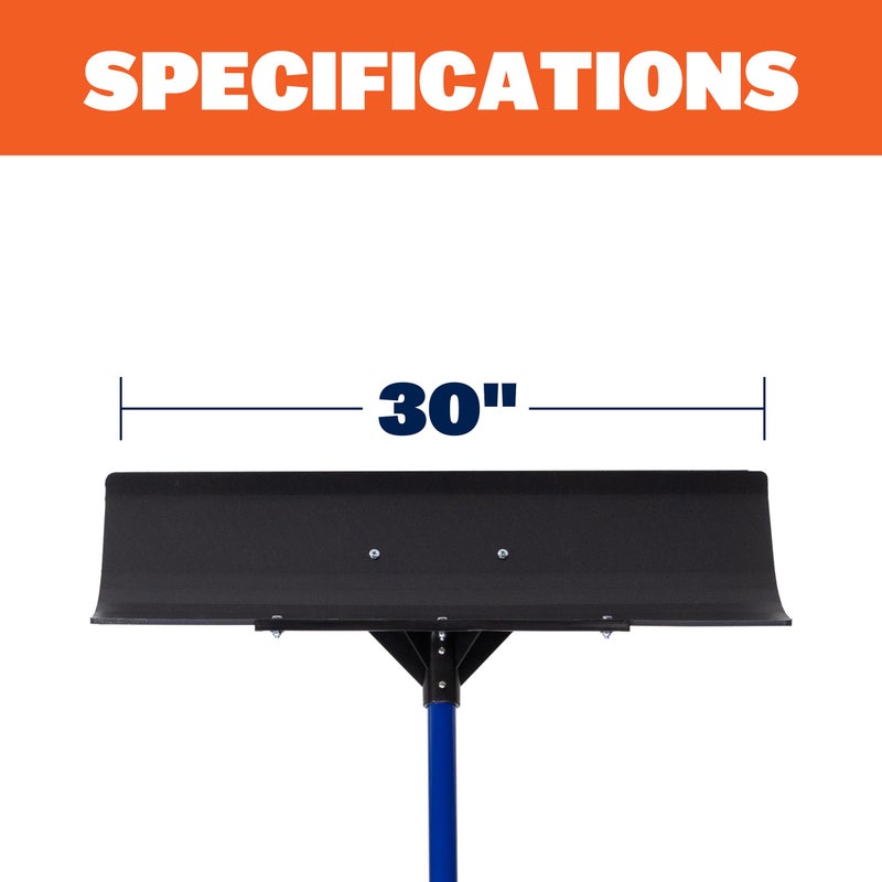 Marshalltown Polar Pusher 30 Inch Snow Pusher Shovel, Lightweight Non-Stick UHMW Makes Plowing Snow Easy, Made in The USA, SNOWP30 - Image 2