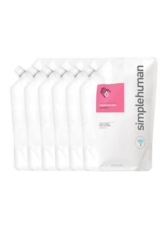simplehuman simplehuman Geranium Moisturizing Liquid Hand Soap Refill Pouch 34 Fl Oz Pack of 6 