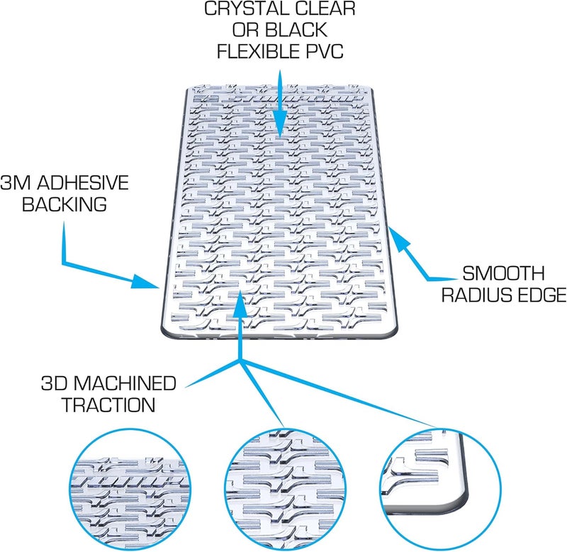 STOMPGRIP Motorcycle Center Tank Pad Protector - Universal Fit - Pint - Icon Clear - Image 4