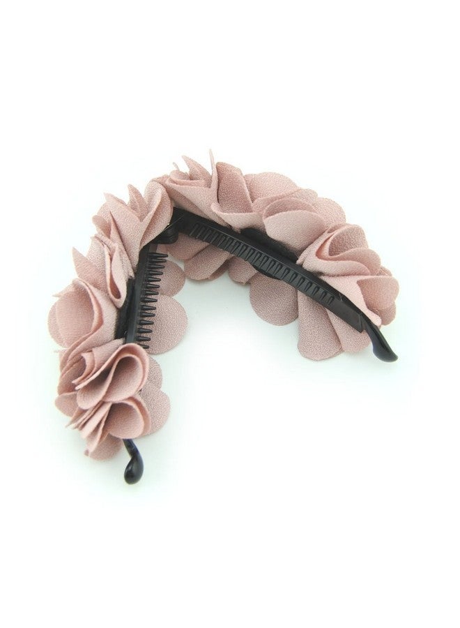 Meilliwish Flowers Rose Hair Clip Ponytail Holder 1 PCS(H41)(Pink) - Image 2