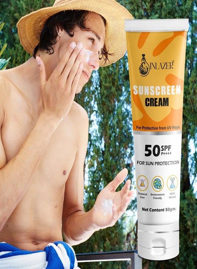 Inlazer Sunscreen Spf 50 Cream gives a nice cooling and ultra-hydrating sensation, and Hyaluronic Acid helps bind moisture to the skin cells. - Image 2