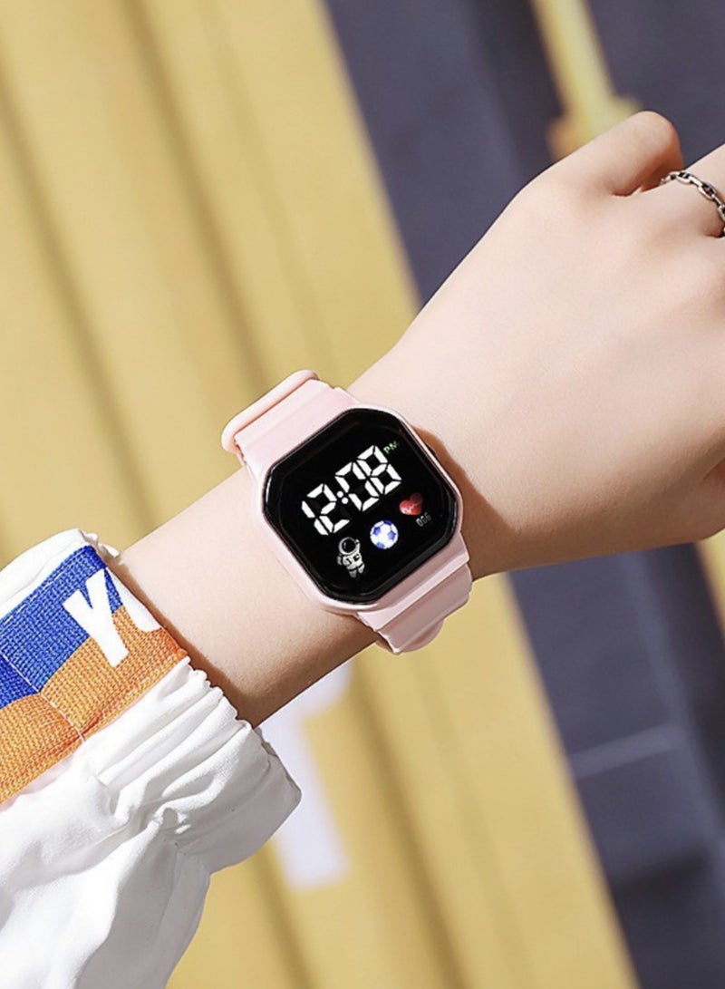 CHU DAI 1Pcs Kids Water Resistant Digital Watch(Pink) - Image 2