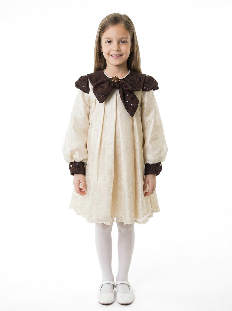 bravokids فستان بناتي، مقاسات من 7 إلى 11 سنة، 1112 - Image 2