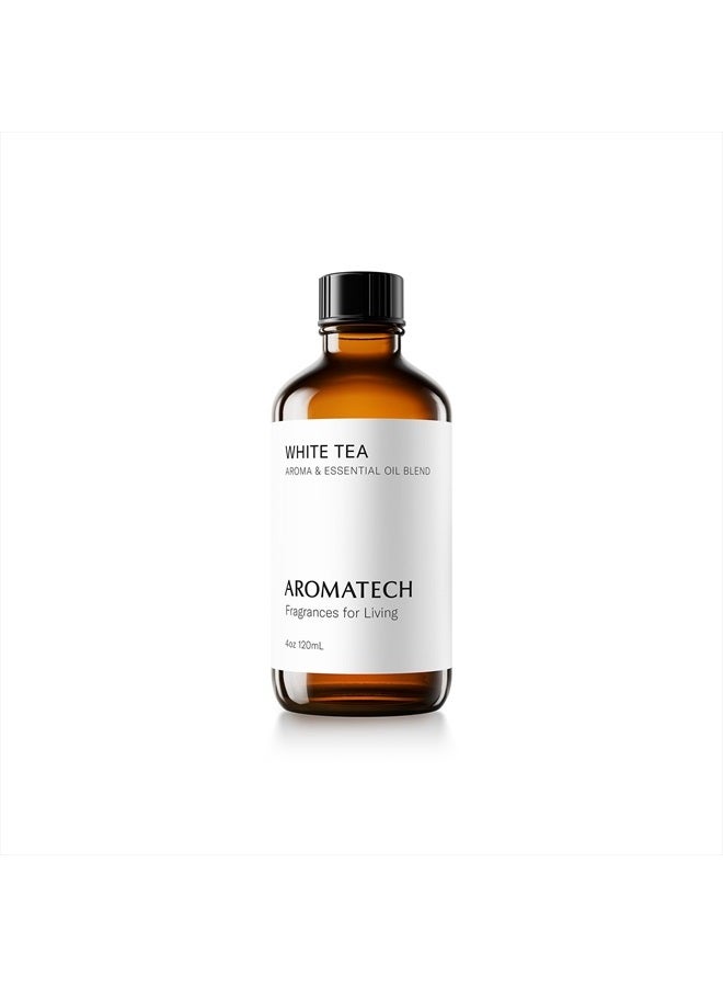 White Tea Aroma Essential Oil Blend, Aromatherapy Diffuser Oil with Palo Santo and Cedarwood for Diffuser, Humidifier - 4 fl oz, 120 mL
