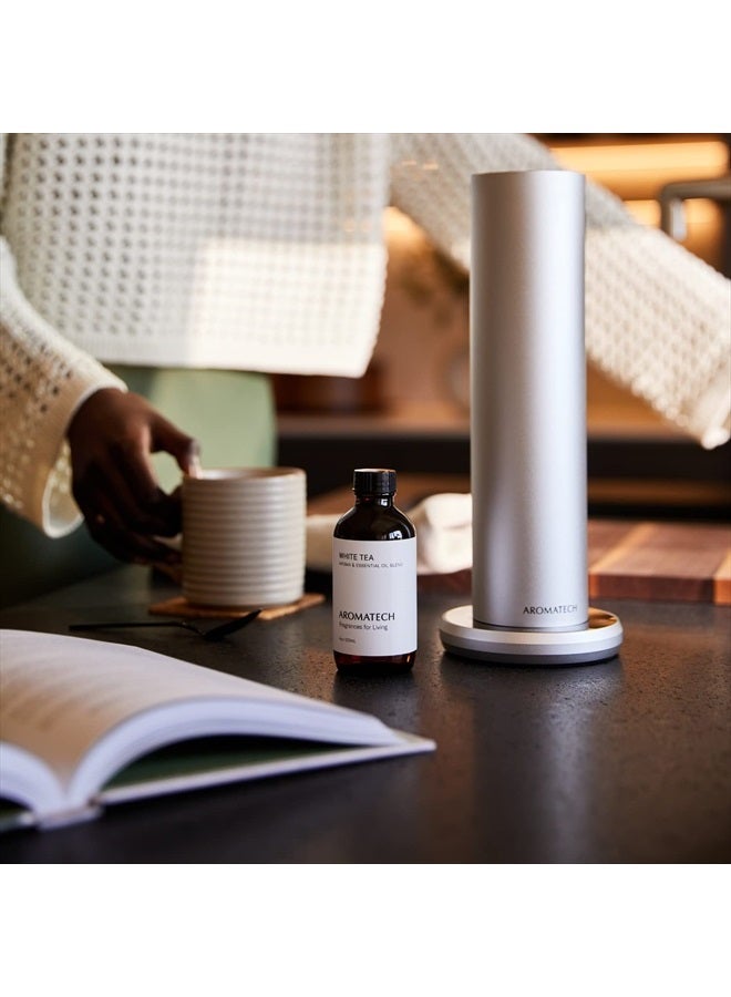 White Tea Aroma Essential Oil Blend, Aromatherapy Diffuser Oil with Palo Santo and Cedarwood for Diffuser, Humidifier - 4 fl oz, 120 mL