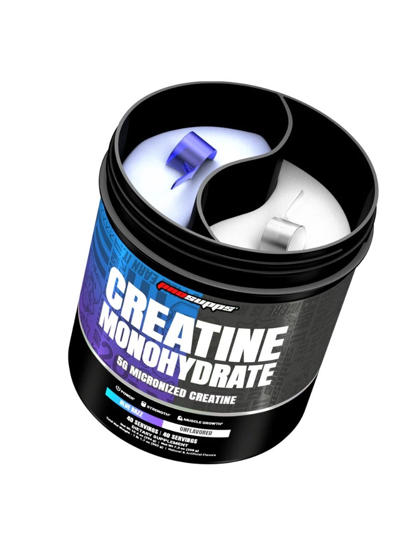 ProSupps Creatine Monohydrate Dual Tub Razz/Unflavored Total 80 serving - Image 2