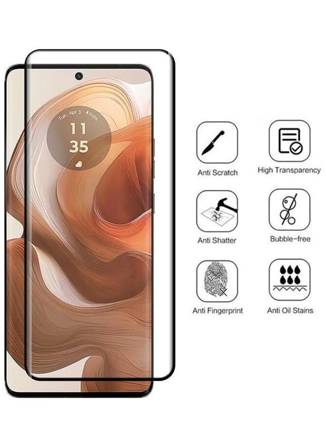 general 2+2 Pack Screen Protector with Camera Lens Protector Compatible with Motorola Edge 50 Ultra 5G,Full Coverage Tempered Glass Film For Edge 50 Ultra - Image 4