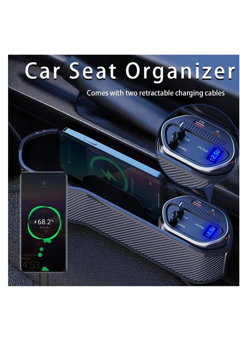 Digipace Car Seat Gap Filler Organizer with Wireless Charger Multifunctional High Temperature Resistant Car Box Black  - Image 4