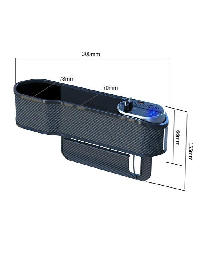 Digipace Car Seat Gap Filler Organizer with Wireless Charger Multifunctional High Temperature Resistant Car Box Black  - Image 2
