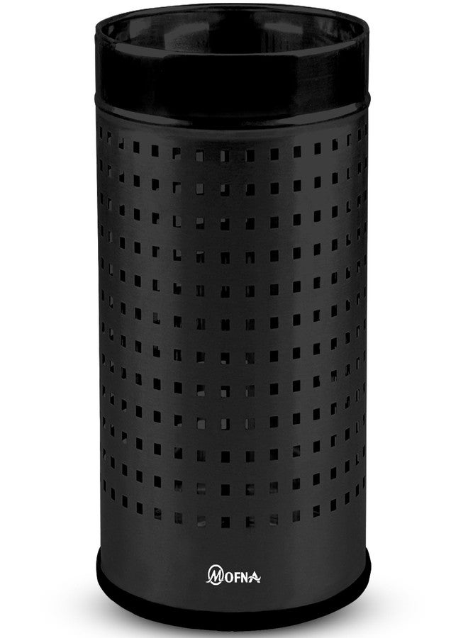 mofna Stainless Steel Square Perforated Dustbin for Home, Trash Can, Garbage Bin for Bathroom, Office, Bedroom, Kitchen & Toilet or Commercial Use- (7x10 In - 6 Liter, Black), Pack of 1 - Image 1