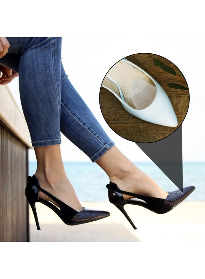 2 Pieces Silicone Anti Slip Forefoot Pads, Heel Cushion Inserts and Metatarsal Pads Reusable Adhesive Gel Foot Pads for Ball of Feet for Women Men Shoes Sandals(1 Pair) - Image 2