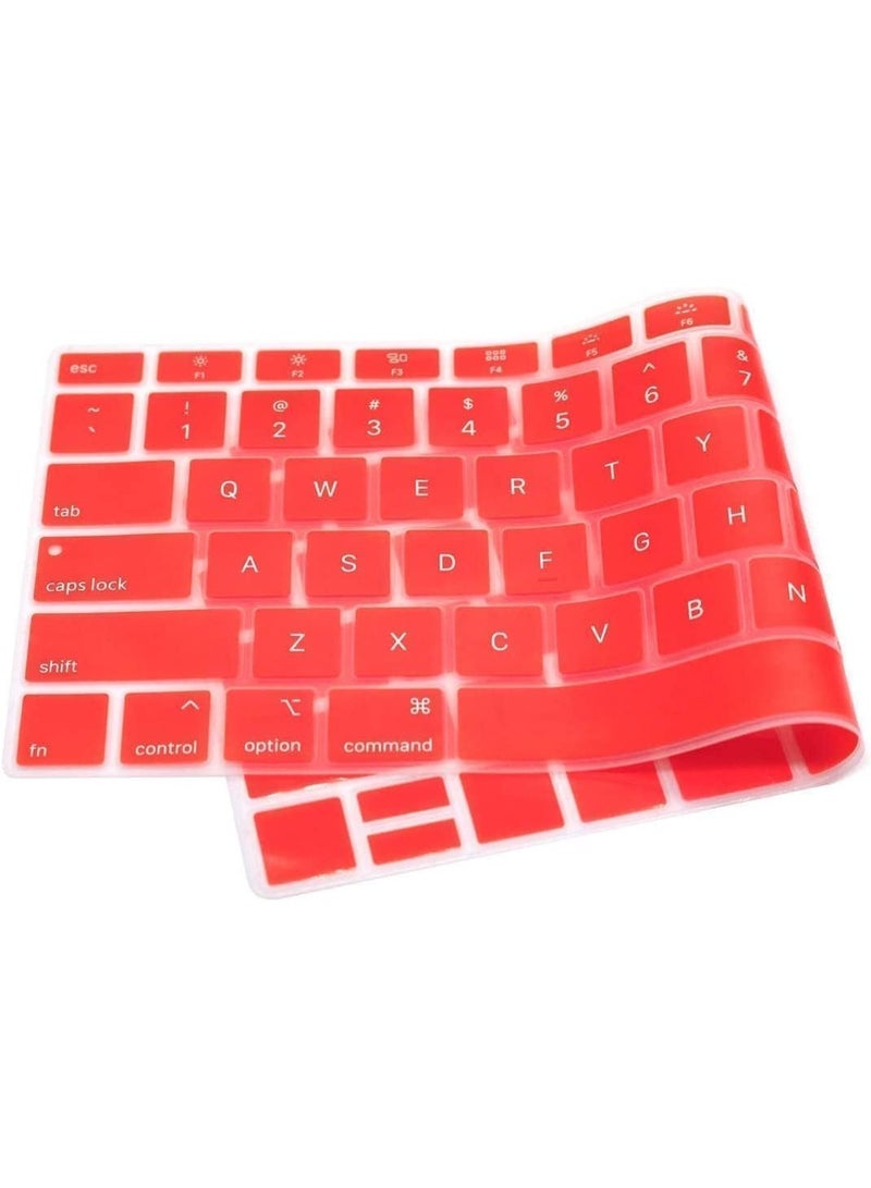 مافانز غطاء لوحة مفاتيح سيليكون بتصميم أمريكي للغة الإنجليزية لجهاز MacBook Air 13" 2020 مع نموذج Touch ID: A2179/A2337 شريحة M1، ملحقات لوحة المفاتيح" أحمر نبيذي - Image 5