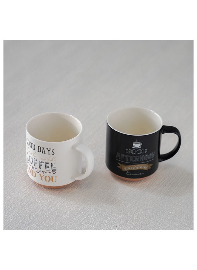 DANUBE HOME Danube Essential 2 Piece New Bone China Mug Set Black 410Ml L 8.7 x W 5.9 x H 9.9 Cm  - Image 3