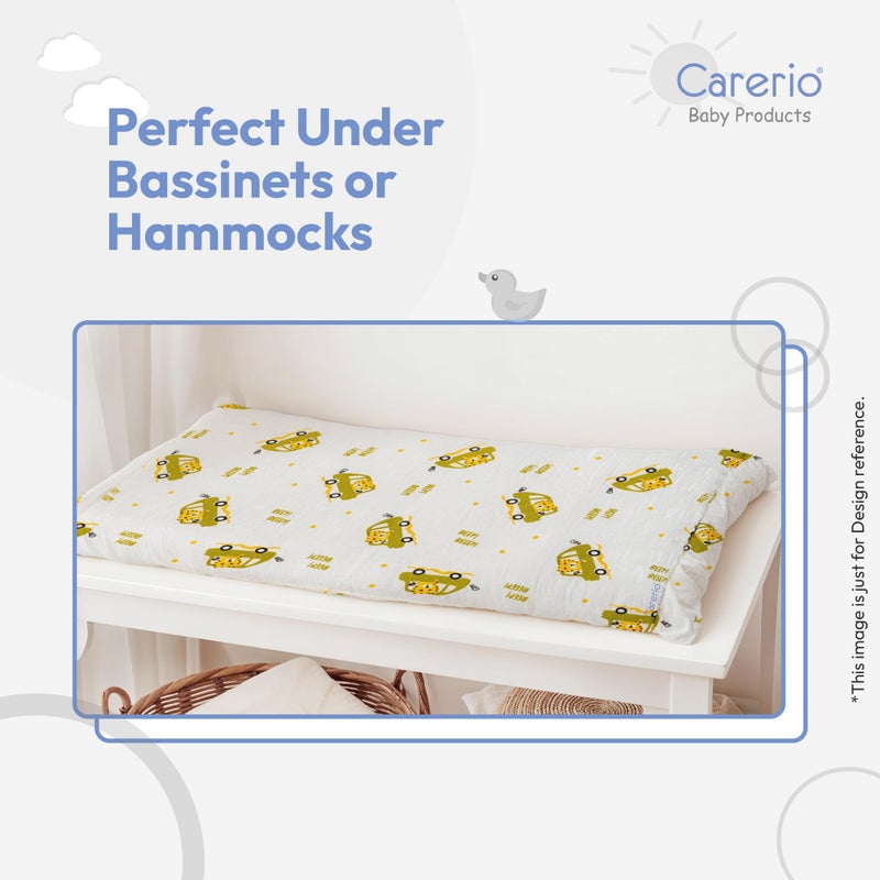 Carerio Newborn Baby Godadi, Soft Mulmul Cotton Baby Bed, Godadi, Crib Sheet, Cartoon Mat Bedding, Multicolor (Medium, Little Racer (08)) - Image 3