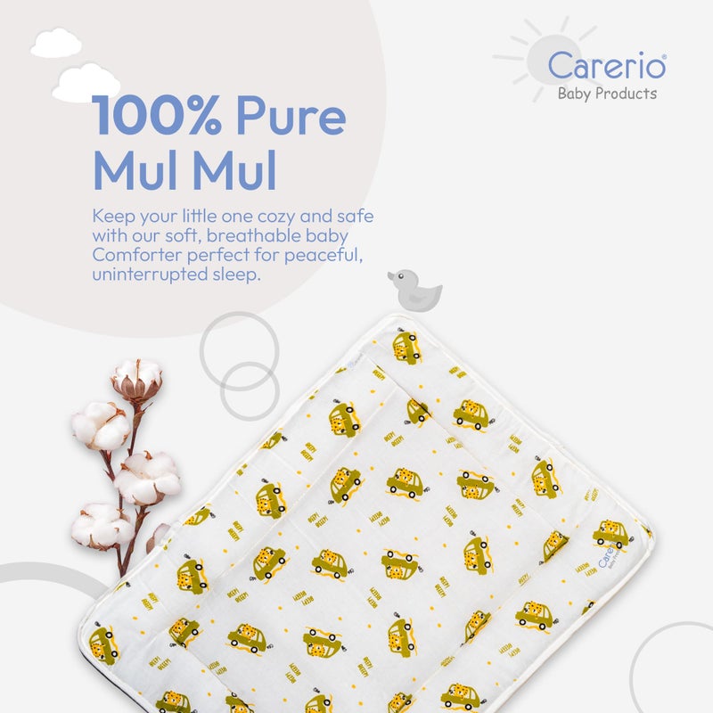 Carerio Newborn Baby Godadi, Soft Mulmul Cotton Baby Bed, Godadi, Crib Sheet, Cartoon Mat Bedding, Multicolor (Medium, Little Racer (08)) - Image 2