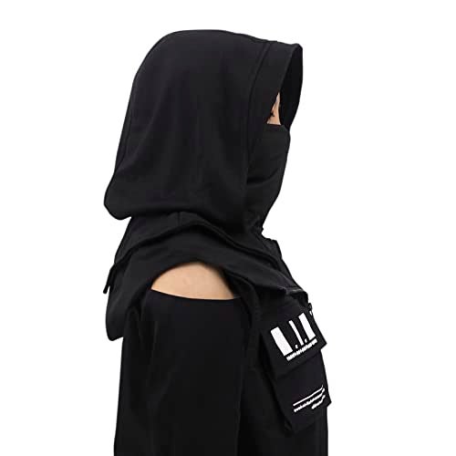 CosplayStudio Rogue Punk Neck Warmer Hooded Cape Hat With Mask | Breathable Face & Neck Gaiter | Cowl Hood Scarf For Outdoor & Cosplay - Image 2