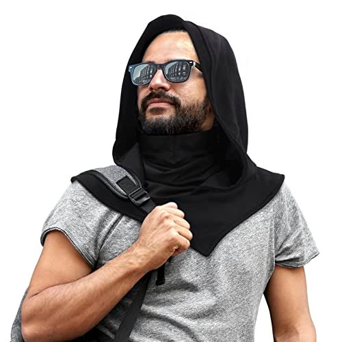 CosplayStudio Rogue Punk Neck Warmer Hooded Cape Hat With Mask | Breathable Face & Neck Gaiter | Cowl Hood Scarf For Outdoor & Cosplay - Image 3