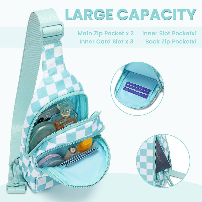FODOKO Small Sling Bag for Women Adjustable Crossbody Bag with,Water-Resistant Lightweight Fanny Pack for Travel,Hiking - Image 4