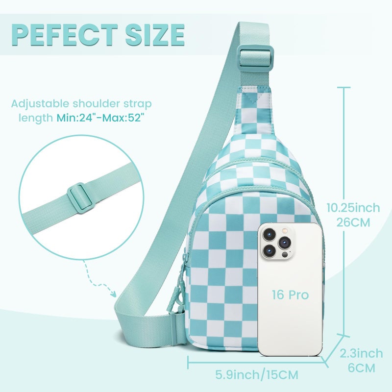 FODOKO Small Sling Bag for Women Adjustable Crossbody Bag with,Water-Resistant Lightweight Fanny Pack for Travel,Hiking - Image 3