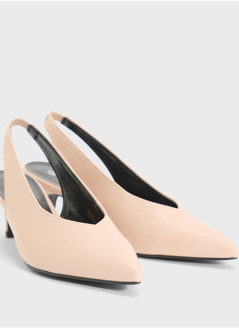 Spot-On Sling-Back Pointed Fashion Pump  - Image 4