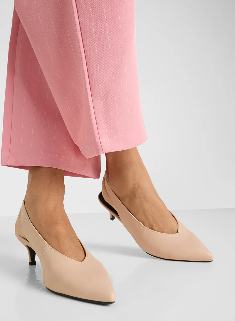Spot-On Sling-Back Pointed Fashion Pump