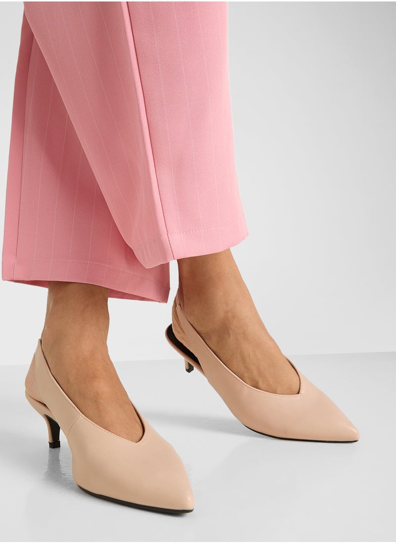 Spot-On Sling-Back Pointed Fashion Pump  - Image 5