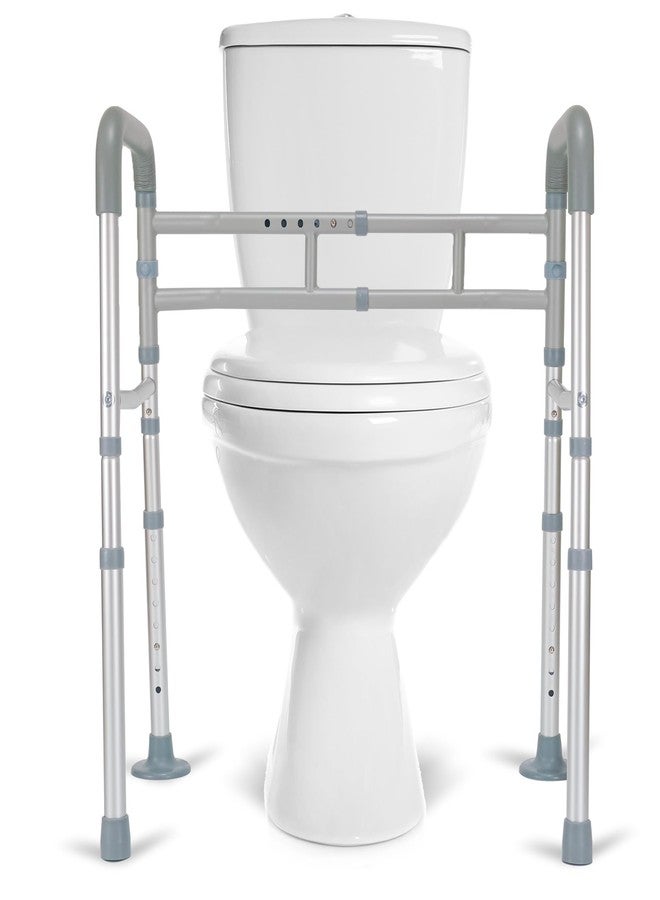 LandTale Toilet Safety Rails, Adjustable Toilet Rails for Elderly Adults Senior Disabled Handicap, Toilet Assistance Handles Safety Frames, Fit for Most Toilet, Foldable & Portable - Image 1