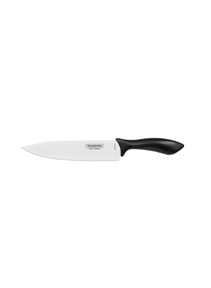 Tramontina Affilata 8 Inches Chef Knife with Stainless Steel Blade and Black Polypropylene Handle - Image 1