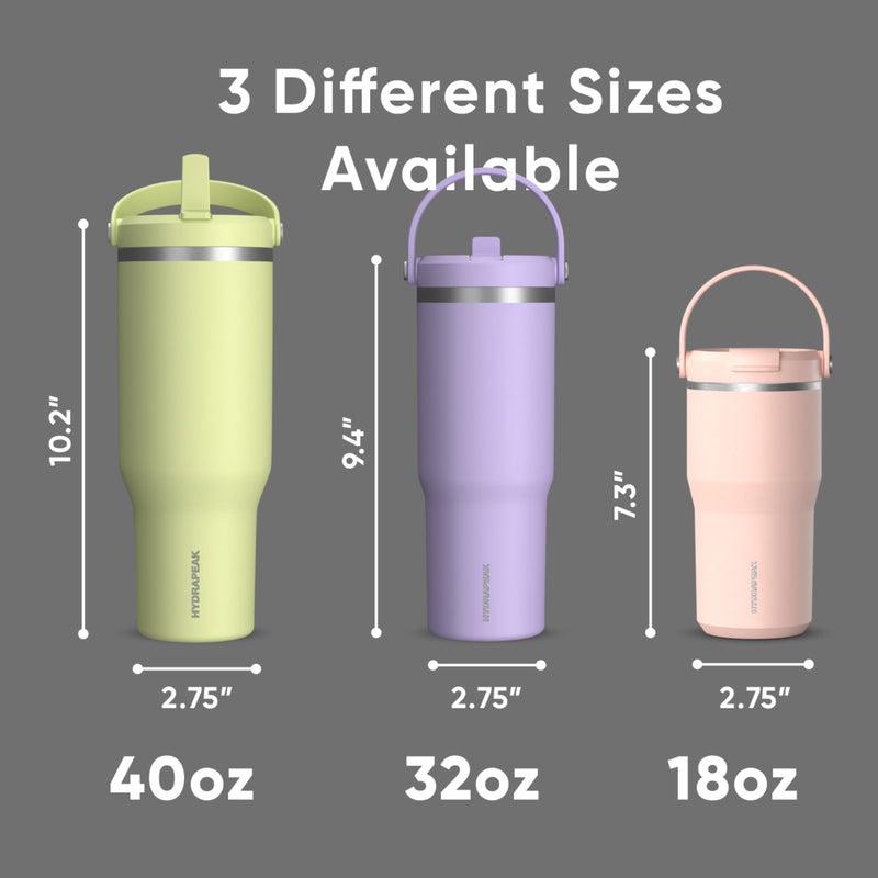 Hydrapeak Nomad 32 oz Tumbler with Handle and Straw Lid, Leakproof, Double Insulated, 32oz Cup, Stainless Steel | Black - Image 5