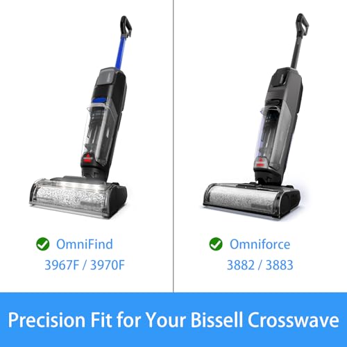 CleanCrafter Replacement Parts Kit for Bissell Crosswave Omniforce/OmniFind | Compatible with Bissell Vacuum Models: Omniforce (3882/3883) & OmniFind (3967F/3970F) (2 Brushes + 2 Filters) - Image 2