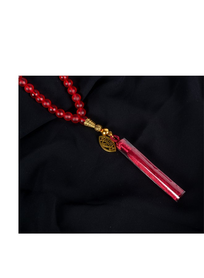 The Black Pearl Accessories Fabulous Red Opal Stone Prayer Bead of 33 Beads - Image 3