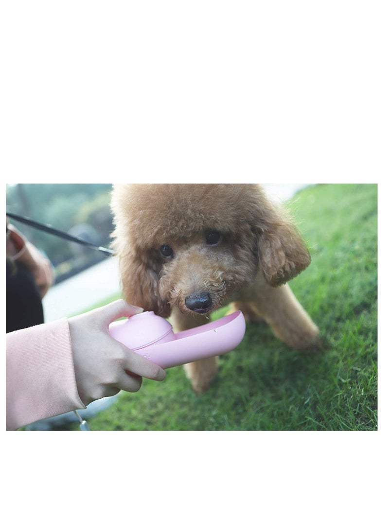 SYOSI Dog Water Bottle Portable Pet Dispenser Retractable Antibacterial Food Grade Leak Proof Puppy Water Dispenser Outdoor Drink Bottle Bowl for Pet Walking Travelling Drinking 300ml - Image 2