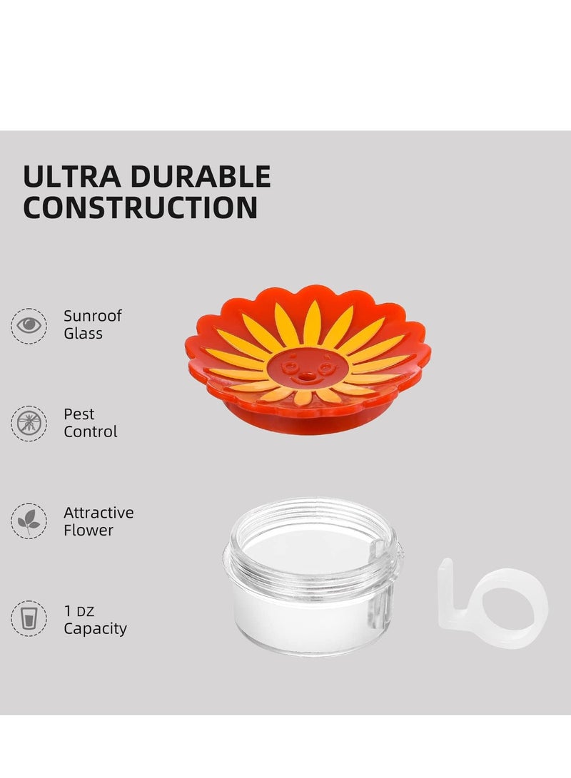 Excefore Window Hummingbird Feeder, Portable Handheld Feeders for Hummingbird, 4 Individual Feeders, 1 Strong Suction Cup, 1 Mount Base, Hummingbird Feeders for Outdoors - Image 3